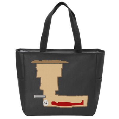 Funny Meme Saddam Hussein Hiding Spot Teen Joke Brain Rot Zip Tote Bag
