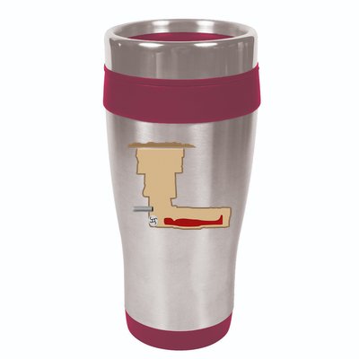 Funny Meme Saddam Hussein Hiding Spot Teen Joke Brain Rot 16oz Travel Tumbler
