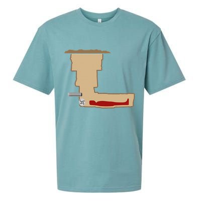 Funny Meme Saddam Hussein Hiding Spot Teen Joke Brain Rot Sueded Cloud Jersey T-Shirt