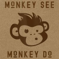 Funny Monkey See Monkey Do Cute Adorable Primate Chimp Cotton Canvas Backpack