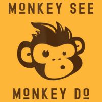 Funny Monkey See Monkey Do Cute Adorable Primate Chimp Sustainable Knit Beanie