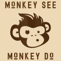 Funny Monkey See Monkey Do Cute Adorable Primate Chimp Bag