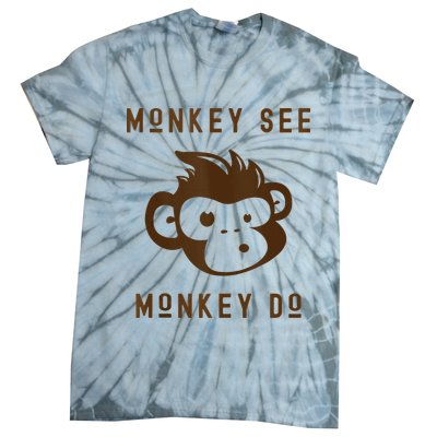 Funny Monkey See Monkey Do Cute Adorable Primate Chimp Tie-Dye T-Shirt