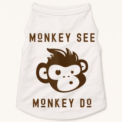 Funny Monkey See Monkey Do Cute Adorable Primate Chimp Doggie Tank