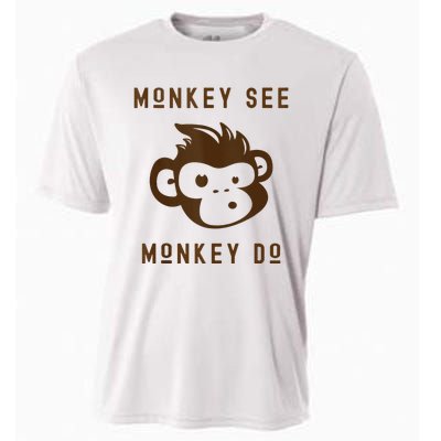 Funny Monkey See Monkey Do Cute Adorable Primate Chimp Cooling Performance Crew T-Shirt