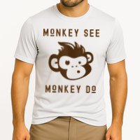 Funny Monkey See Monkey Do Cute Adorable Primate Chimp Performance Shirt