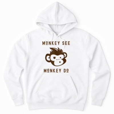 Funny Monkey See Monkey Do Cute Adorable Primate Chimp Hoodie