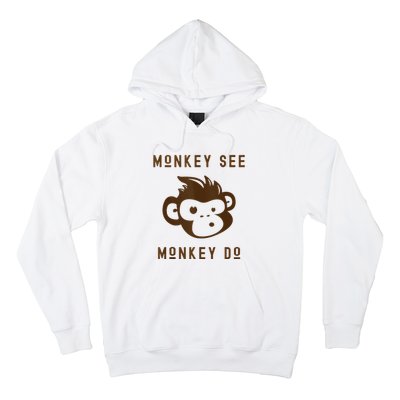 Funny Monkey See Monkey Do Cute Adorable Primate Chimp Hoodie