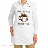 Funny Monkey See Monkey Do Cute Adorable Primate Chimp Apron