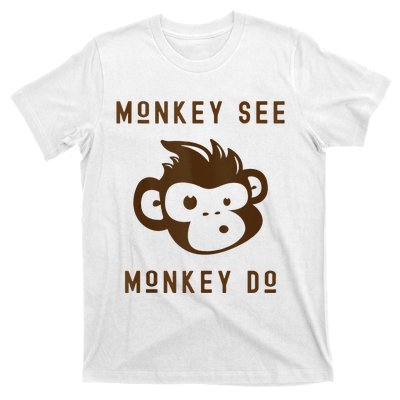 Funny Monkey See Monkey Do Cute Adorable Primate Chimp T-Shirt