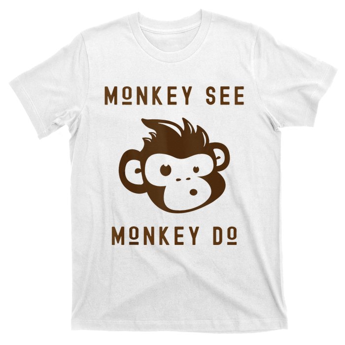 Funny Monkey See Monkey Do Cute Adorable Primate Chimp T-Shirt