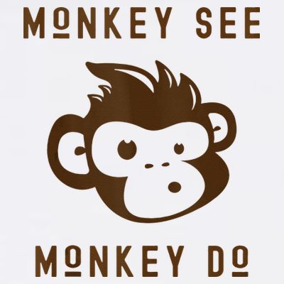Funny Monkey See Monkey Do Cute Adorable Primate Chimp T-Shirt