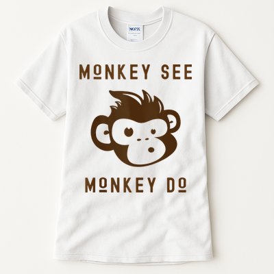 Funny Monkey See Monkey Do Cute Adorable Primate Chimp Tall T-Shirt
