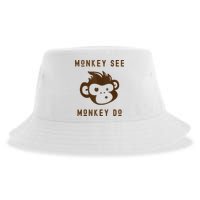 Funny Monkey See Monkey Do Cute Adorable Primate Chimp Sustainable Bucket Hat