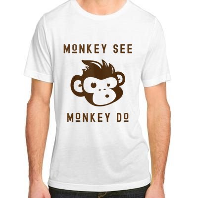 Funny Monkey See Monkey Do Cute Adorable Primate Chimp Adult ChromaSoft Performance T-Shirt