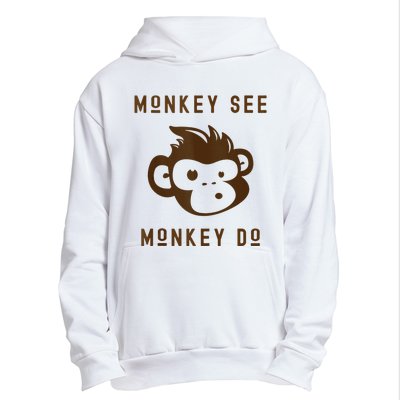 Funny Monkey See Monkey Do Cute Adorable Primate Chimp Urban Pullover Hoodie