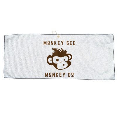 Funny Monkey See Monkey Do Cute Adorable Primate Chimp Large Microfiber Waffle Golf Towel