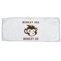 Funny Monkey See Monkey Do Cute Adorable Primate Chimp Large Microfiber Waffle Golf Towel