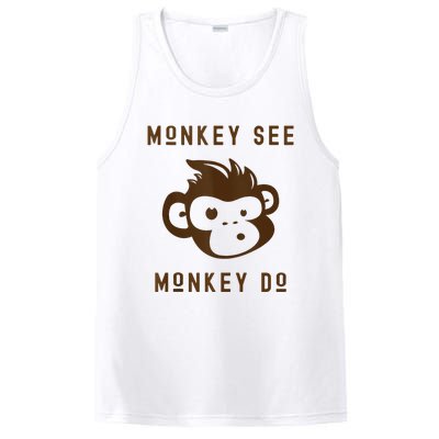 Funny Monkey See Monkey Do Cute Adorable Primate Chimp PosiCharge Competitor Tank