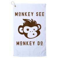 Funny Monkey See Monkey Do Cute Adorable Primate Chimp Golf Towel