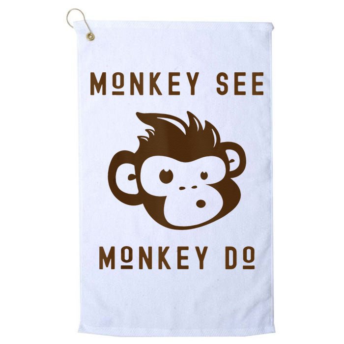 Funny Monkey See Monkey Do Cute Adorable Primate Chimp Golf Towel