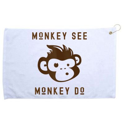 Funny Monkey See Monkey Do Cute Adorable Primate Chimp Grommeted Golf Towel