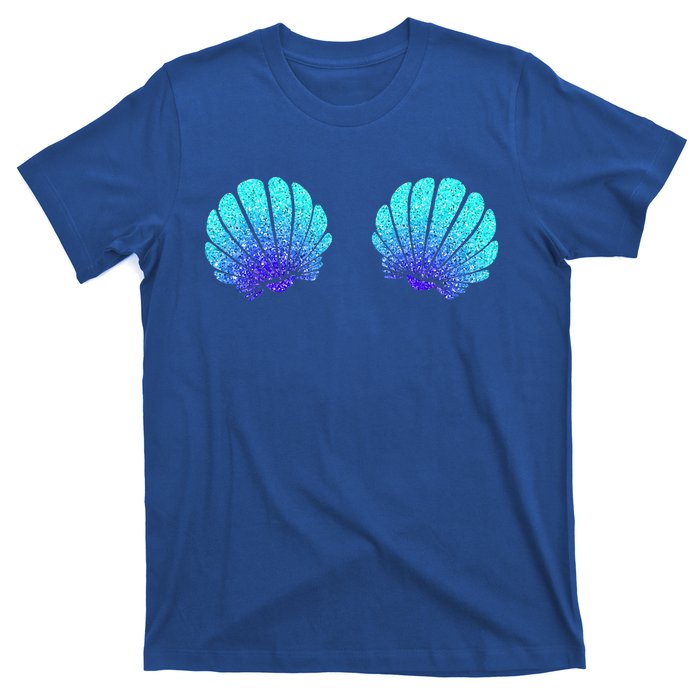 Funny Mermaid Sea Shell Bra Costume Halloween Gift T-Shirt