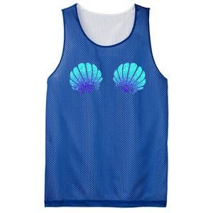 Funny Mermaid Sea Shell Bra Costume Halloween Gift Mesh Reversible Basketball Jersey Tank