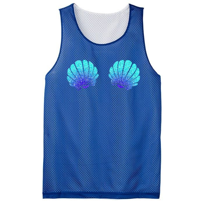 Funny Mermaid Sea Shell Bra Costume Halloween Gift Mesh Reversible Basketball Jersey Tank