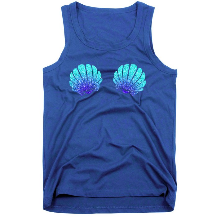 Funny Mermaid Sea Shell Bra Costume Halloween Gift Tank Top