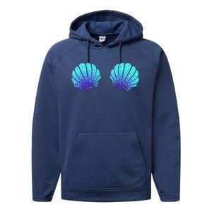 Funny Mermaid Sea Shell Bra Costume Halloween Gift Performance Fleece Hoodie