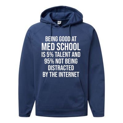 Funny Med School Student Medical Doctor Humor Gift Performance Fleece Hoodie