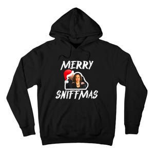 Funny Merry Sniffmas Christmas Anti Biden Quote Anti Biden Tall Hoodie