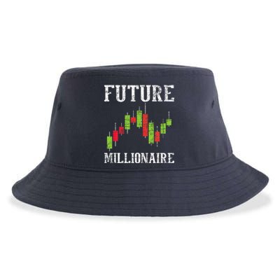 Future Millionaire Stock Exchange Day Trader Day Trading Sustainable Bucket Hat