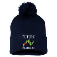 Future Millionaire Stock Exchange Day Trader Day Trading Pom Pom 12in Knit Beanie