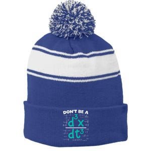 Funny Math Saying Equation Math Joke Cute Gift Stripe Pom Pom Beanie