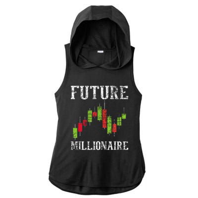 Future Millionaire Stock Exchange Day Trader Day Trading Ladies PosiCharge Tri-Blend Wicking Draft Hoodie Tank