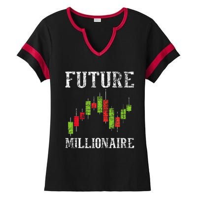 Future Millionaire Stock Exchange Day Trader Day Trading Ladies Halftime Notch Neck Tee