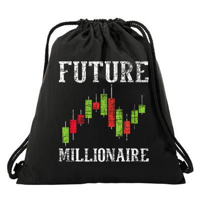 Future Millionaire Stock Exchange Day Trader Day Trading Drawstring Bag