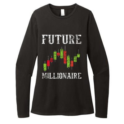 Future Millionaire Stock Exchange Day Trader Day Trading Womens CVC Long Sleeve Shirt