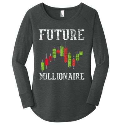 Future Millionaire Stock Exchange Day Trader Day Trading Women's Perfect Tri Tunic Long Sleeve Shirt