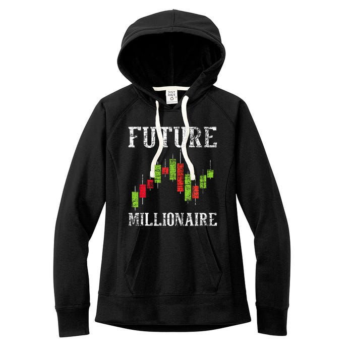 Future Millionaire Stock Exchange Day Trader Day Trading Women's Fleece Hoodie