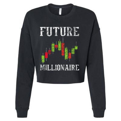 Future Millionaire Stock Exchange Day Trader Day Trading Cropped Pullover Crew