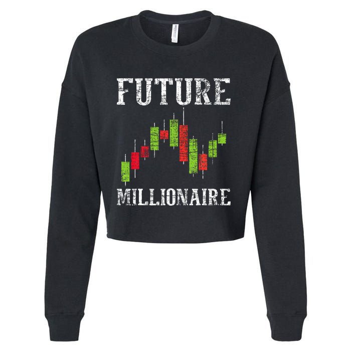 Future Millionaire Stock Exchange Day Trader Day Trading Cropped Pullover Crew