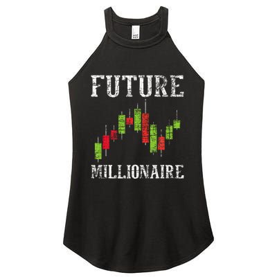 Future Millionaire Stock Exchange Day Trader Day Trading Women's Perfect Tri Rocker Tank