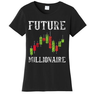 Future Millionaire Stock Exchange Day Trader Day Trading Women's T-Shirt