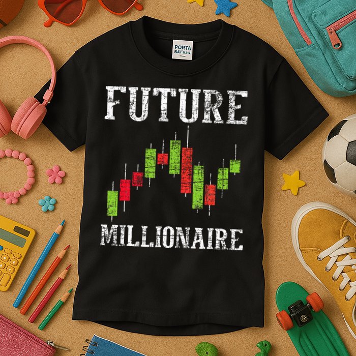 Future Millionaire Stock Exchange Day Trader Day Trading Kids T-Shirt