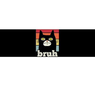 Funny Meme saying Bruh with Cat Greetings Bumper Sticker