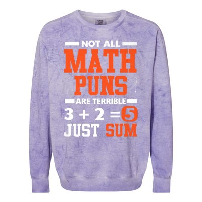 Funny Math Saying Equation Math Joke Gift Colorblast Crewneck Sweatshirt