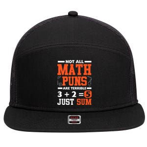 Funny Math Saying Equation Math Joke Gift 7 Panel Mesh Trucker Snapback Hat